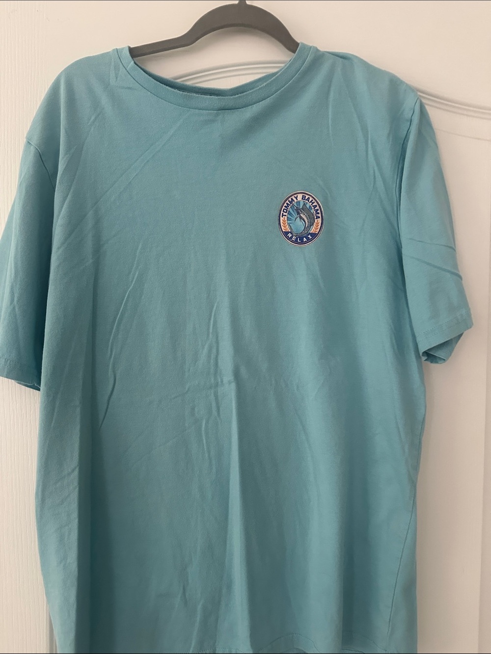 Tommy Bahama Light Blue Short Sleeve Tee with Small Logo